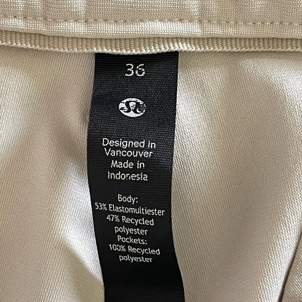 Lululemon ABC Pants in color Raw Linen size 36 - Picture 8 of 10